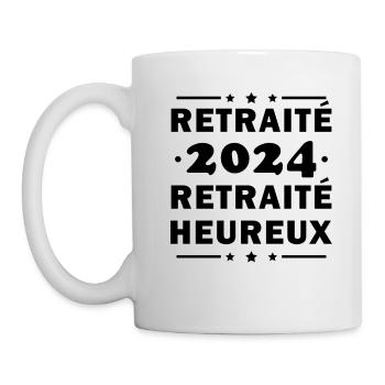 Cadeau retraite 2024 retraité heureux - Mug blanc - blanc - Gauche