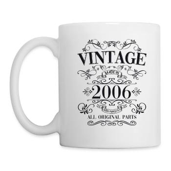 18th Birthday Man Woman Vintage 2006 Vintage - Mug - white - Left