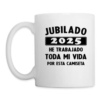 Retraité en 2025 / Retraité 2025 Cadeau Humour - Mug blanc - blanc - Gauche