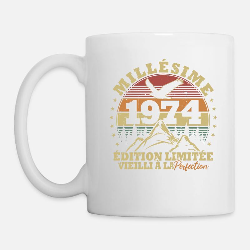 Millésime 1974 vieilli à la perfection - Mug blanc - blanc