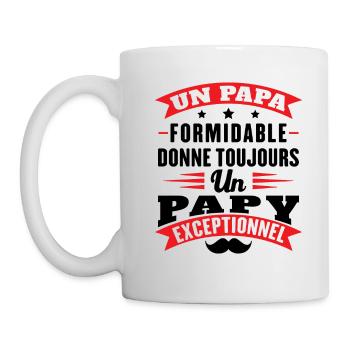 Toller Papa gibt Opa immer Außergewöhnliches - Tasse - Weiß - Links