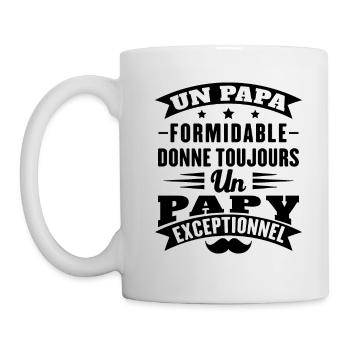 Wunderbarer Vater gibt immer außergewöhnlichen Opa - Tasse - Weiß - Links