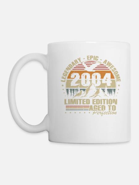 2004 Jahrgang Vintage Geburtstag Geschenk Retro - Tasse - Weiß