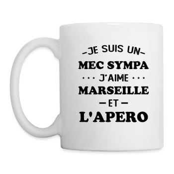 Faner Marseille und der Humor Marseillais Aperitif - Tasse - Weiß - Links