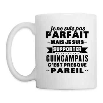 Pas parfaite mais je suis supporter Guingampais - Mug blanc - blanc - Gauche