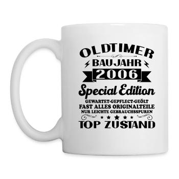 Oldtimer Baujahr 2006 Jahrgang Geburtstag Geschenk - Tasse - Weiß - Links