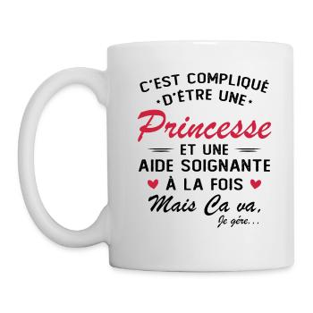 Prinzessin und Pflegerin - Tasse - Weiß - Links