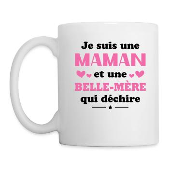 Femme Maman et une belle mère qui déchire - Mug blanc - blanc - Gauche