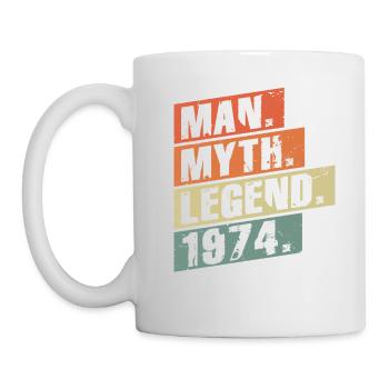 Vintage Born 1974 Man Myth Legend - Mug - white - Left