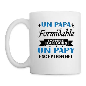 Toller Papa gibt immer außergewöhnlichen Opa - Tasse - Weiß - Links