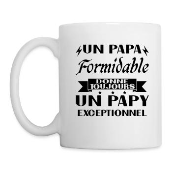 Toller Papa gibt immer außergewöhnlichen Opa - Tasse - Weiß - Links