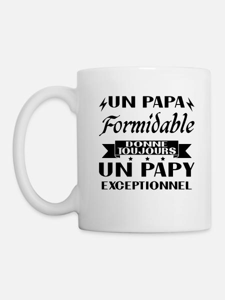 Toller Papa gibt immer außergewöhnlichen Opa - Tasse - Weiß