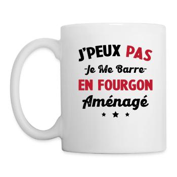 I can't drive myself in a campervan - Mug - white - Left