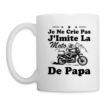 I'm not yelling I'm imitating dad's motorcycle humor - Mug - white - Left