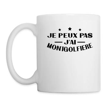 Ich kann keinen Heißluftballon haben - Tasse - Weiß - Links