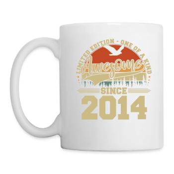 Awesome Since 2014 - Jahrgang Geburtstag Geschenk - Tasse - Weiß - Links