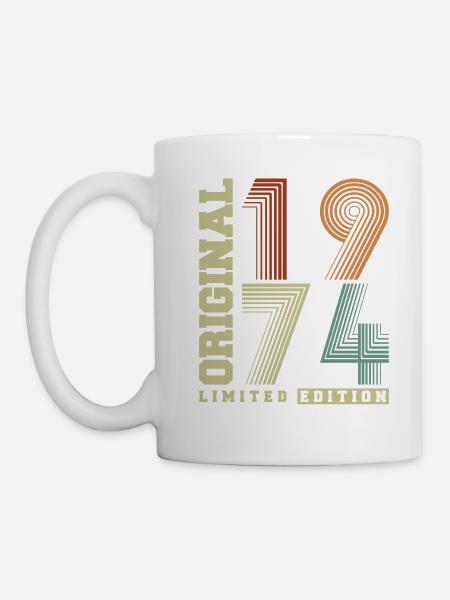 Original 1974 Vintage rétro Vintage anniversaire - Mug blanc - blanc