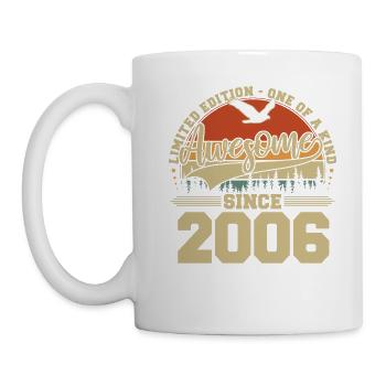 Awesome Since 2006 - Vintage Birthday Gift - Mug - white - Left
