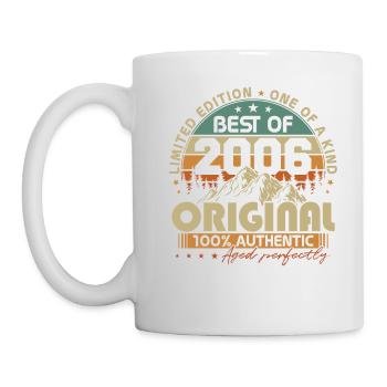 Original 2006 Vintage cadeau d’anniversaire rétro - Mug blanc - blanc - Gauche