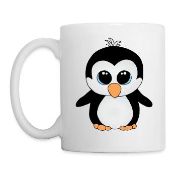 Süßer kleiner Pinguin - Tasse - Weiß - Links