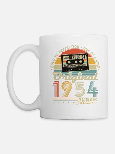 Original 1954 Vintage Jahrgang Geburtstag Geschenk - Tasse - Weiß