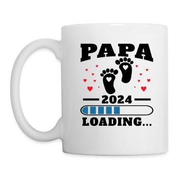 Papa 2024 Lustiges Vatertagsgeschenk Schwangere - Tasse - Weiß - Links