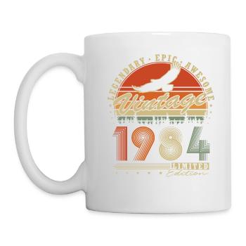 Legendary 1984 Vintage Vintage Birthday Gift - Mug - white - Left