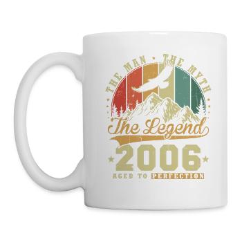 Vintage 2006 Man Myth Legend Birthday Retro - Mug - white - Left