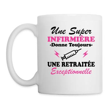Pensionierte Krankenschwester Humor Ruhestandsgeschenk - Tasse - Weiß - Links