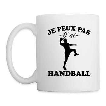 Ich kann nicht Handball haben - Tasse - Weiß - Links