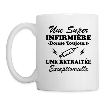 Pensionierte Krankenschwester Humor, Ruhestandsgeschenk - Tasse - Weiß - Links