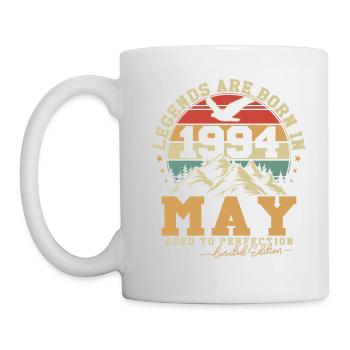 Mai 1994 Vintage rétro anniversaire 1994 cadeau - Mug blanc - blanc - Gauche