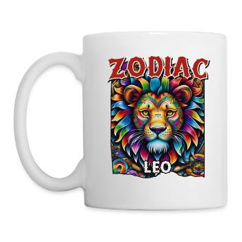 Zodiac Leo aka zodiac sign Leo - Mug - white - Left