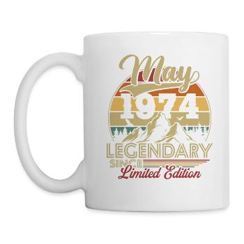 Vintage Retro May 1974 Birthday D Gift - Mug - white - Left