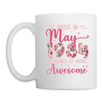 May 1984 40th Anniversary Gift for Wife - Mug - white - Left