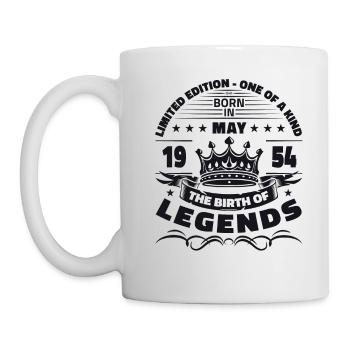 Mai 1954 Millésime 1954 Anniversaire 1954 Légende 54 - Mug blanc - blanc - Gauche