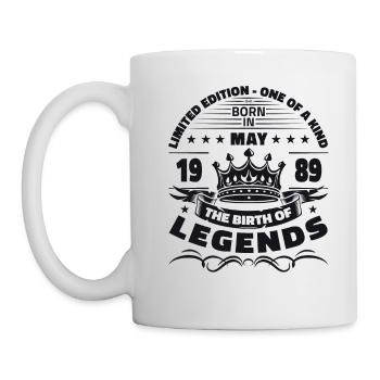 Birthday 1989 May 1989 Vintage 1989 Legend 89 - Mug - white - Left