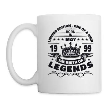 Anniversaire 1999 Mai 1999 Millésime 1999 Légende 99 - Mug blanc - blanc - Gauche