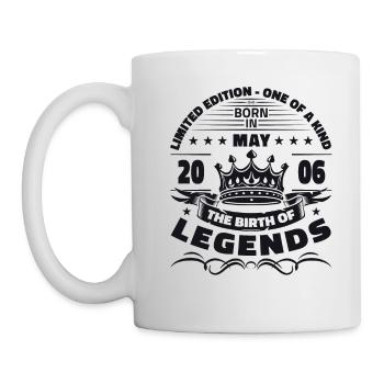 Anniversaire 2006 Mai 2006 Millésime 2006 Légende 06 - Mug blanc - blanc - Gauche