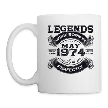 Légende Mai 1974 Millésime 1974 Anniversaire 1974 - Mug blanc - blanc - Gauche