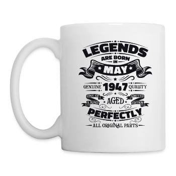 Legende Mai 1947 Jahrgang 1947 Geburtstag 1947 - Tasse - Weiß - Links
