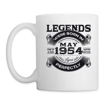 Légende Mai 1954 Né en 1954 Anniversaire 1954 - Mug blanc - blanc - Gauche