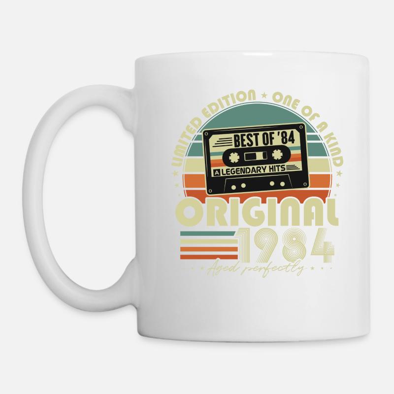 Original 1984 Vintage Vintage Anniversaire Rétro - Mug blanc - blanc