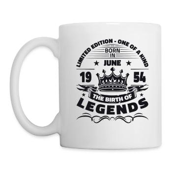 Légende Juin 1954 Millésime 1954 Anniversaire 1954 - Mug blanc - blanc - Gauche
