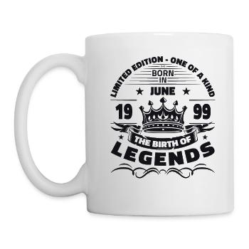 Légende Juin 1999 Millésime 1999 Anniversaire 1999 - Mug blanc - blanc - Gauche