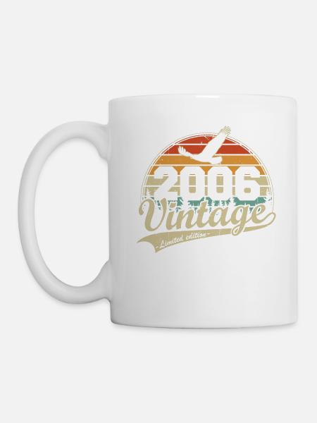 Vintage 2006 Jahrgang Geburtstag Geschenk Retro - Tasse - Weiß