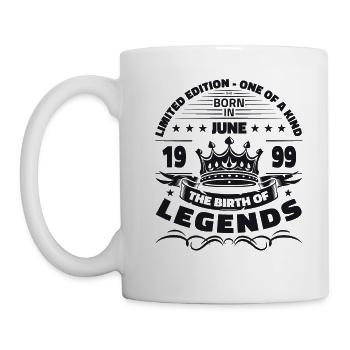 Légende Juin 1999 Millésime 1999 Anniversaire 1999 - Mug blanc - blanc - Gauche