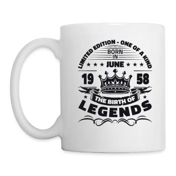 Légendes Juin 1958 Millésime 1958 Anniversaire Juin - Mug blanc - blanc - Gauche