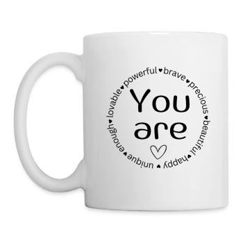 You Are – Motif de dos des affirmations positives - Mug blanc - blanc - Gauche