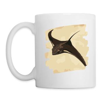Raies Manta Rétro - Mug blanc - blanc - Gauche